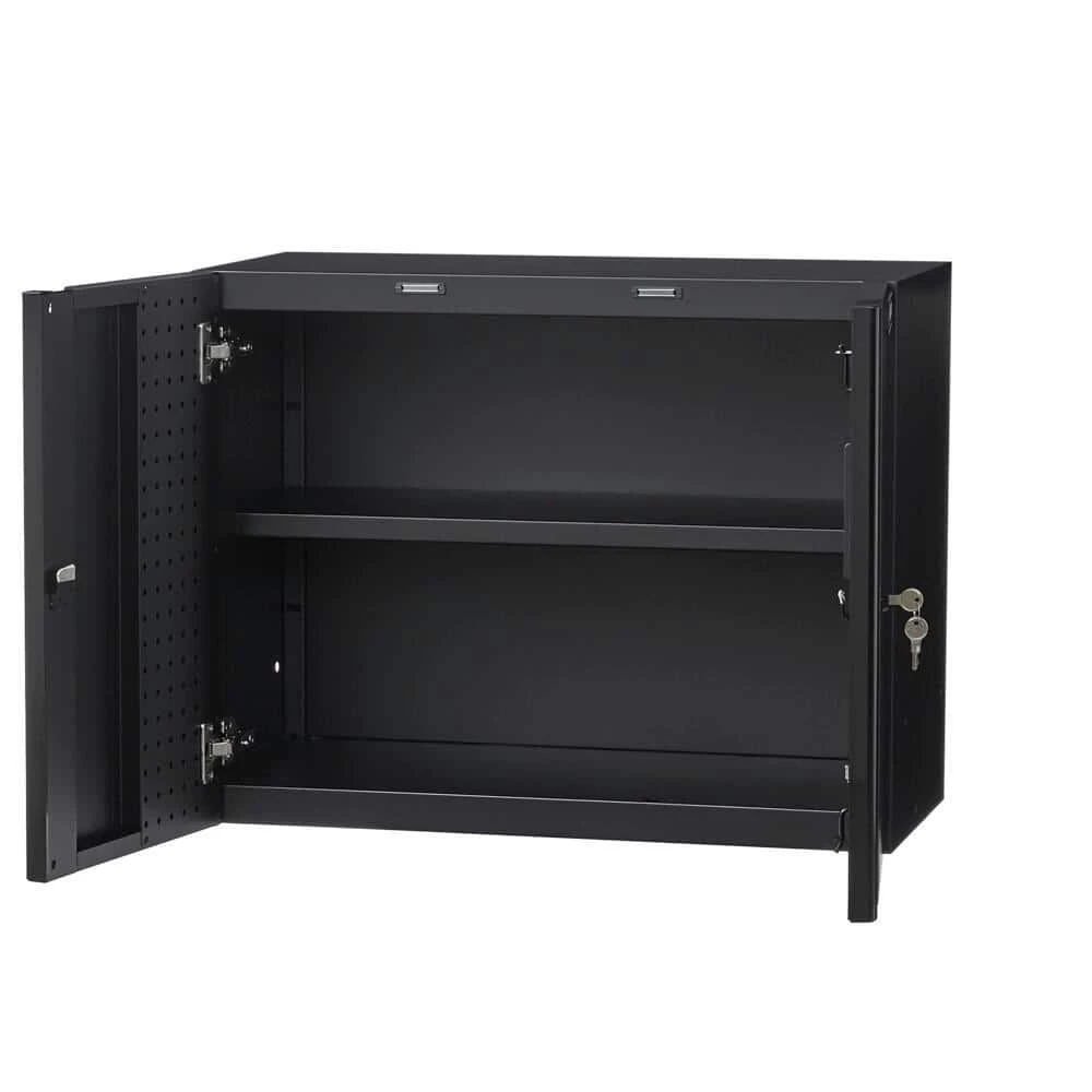 Husky Heavy Duty Welded 20-Gauge Steel Wall Mounted Garage Cabinet in Black (28 in. W x 22 in. H x 14 in. D) 7 Husky Heavy Duty Welded 20-Gauge Steel Wall Mounted Garage Cabinet in Black (28 in. W x 22 in. H x 14 in. D) - Image 5