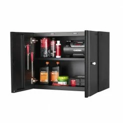 Husky Heavy Duty Welded 20-Gauge Steel Wall Mounted Garage Cabinet in Black (28 in. W x 22 in. H x 14 in. D) 17 Husky Heavy Duty Welded 20-Gauge Steel Wall Mounted Garage Cabinet in Black (28 in. W x 22 in. H x 14 in. D) -Tools Sales black husky wall mounted cabinets htc1000010 66 1000