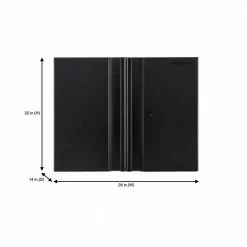 Husky Heavy Duty Welded 20-Gauge Steel Wall Mounted Garage Cabinet in Black (28 in. W x 22 in. H x 14 in. D) 20 Husky Heavy Duty Welded 20-Gauge Steel Wall Mounted Garage Cabinet in Black (28 in. W x 22 in. H x 14 in. D) -Tools Sales black husky wall mounted cabinets htc1000010 76 1000