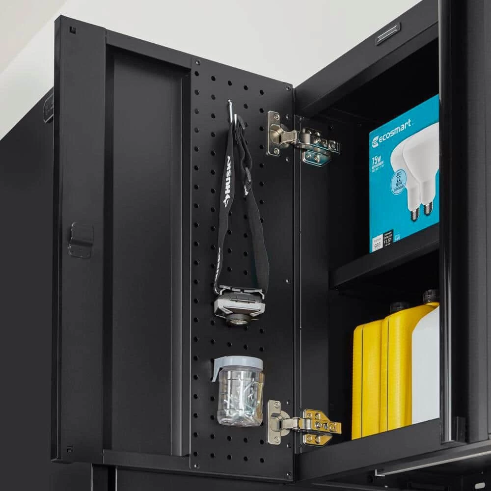Husky Heavy Duty Welded 20-Gauge Steel Wall Mounted Garage Cabinet in Black (28 in. W x 22 in. H x 14 in. D) 9 Husky Heavy Duty Welded 20-Gauge Steel Wall Mounted Garage Cabinet in Black (28 in. W x 22 in. H x 14 in. D) - Image 7