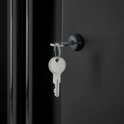 Husky Extra Wide Heavy Duty Welded 20-Gauge Steel Wall Mounted Garage Cabinet in Black (32 in. W x 22 in. H x 14 in. D) -Tools Sales black husky wall mounted cabinets htc1000010 ex 4f 1000