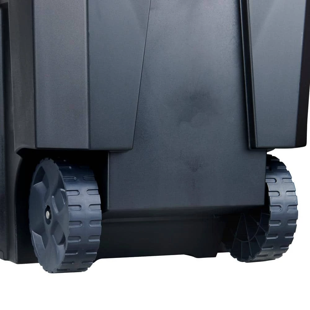 Husky 45 Gal. Latch and Stack Tote with Wheels in Black with Red Lid 12 Husky 45 Gal. Latch and Stack Tote with Wheels in Black with Red Lid - Image 10