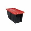 Husky 45 Gal. Latch and Stack Tote with Wheels in Black with Red Lid -Tools Sales black red husky storage bins 206201 64 1000