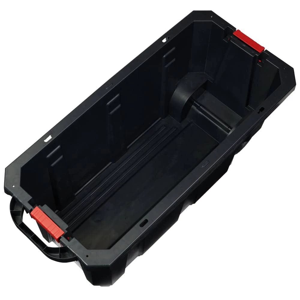 Husky 45 Gal. Latch and Stack Tote with Wheels in Black with Red Lid 9 Husky 45 Gal. Latch and Stack Tote with Wheels in Black with Red Lid - Image 7