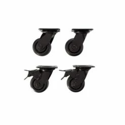Husky 4 in. Caster Kit for Heavy Duty Welded Steel Garage Base Cabinets -Tools Sales blacks husky casters htc1000005 a0 1000