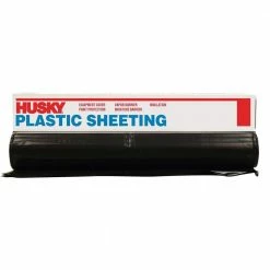 Husky 12 ft. x 100 ft. Black 4 mil Plastic Sheeting