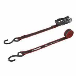 Husky 12 ft. x 1 in. Ratchet Tie-Down Straps with S-Hook (4-Pack) -Tools Sales blacks husky ratchet straps fh0829 31 1000