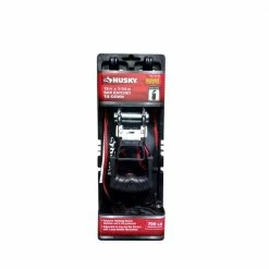 Husky 1-1/4 in. x 16 ft. Bar Ratchet Tie-Down Strap with J Hook and Mash Bag 11 Husky 1-1/4 in. x 16 ft. Bar Ratchet Tie-Down Strap with J Hook and Mash Bag -Tools Sales blacks husky ratchet straps fh0874 c3 1000