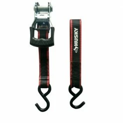Husky 16 ft. x 1.25 in. Ratchet Tie-Down Straps with S-Hook (2-Pack) -Tools Sales blacks husky ratchet straps fh0935e c3 1000