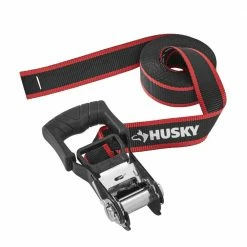 Husky 1-1/4 in. x 16 ft. Endless Loop Ratchet Tie-Down Strap -Tools Sales blacks husky tie down hardware accessories fh0881 31 1000
