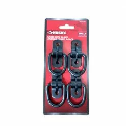 Husky 1-1 2 in. Steel Wire Ring Anchor Point in Black (4-Pack)