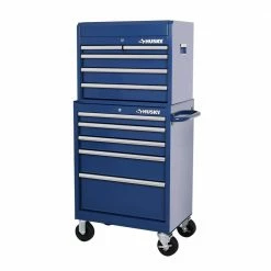 Husky 27 in. 10-Drawer Blue Tool Chest Combo -Tools Sales blue husky tool chest combos h27ch5tr5blu 40 1000