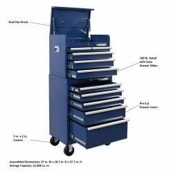 Husky 27 in. 10-Drawer Blue Tool Chest Combo -Tools Sales blue husky tool chest combos h27ch5tr5blu 44 1000
