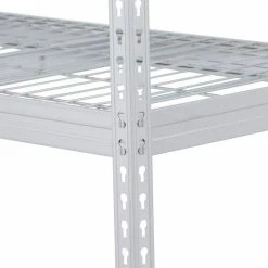 Husky 5-Tier Riveted Steel Garage Storage Shelving Unit in Silver (48 in. W x 78 in. H x 24 in. D) -Tools Sales gavanised husky freestanding shelving units 426007 40 1000