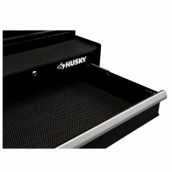 Husky 26.5 in. W x 18 in. D Standard Duty 4-Drawer Rolling Tool Cabinet in Gloss Black -Tools Sales gloss black husky tool cabinets hkst98066bk 1f 1000
