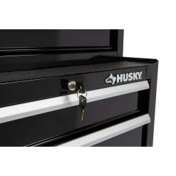 Husky 26.5 in. W x 18 in. D Standard Duty 4-Drawer Rolling Tool Cabinet in Gloss Black -Tools Sales gloss black husky tool cabinets hkst98066bk 76 1000