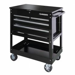 Husky 33 in. W 4-Drawer Mechanics Tool Utility Cart in Gloss Black 24 Husky 33 in. W 4-Drawer Mechanics Tool Utility Cart in Gloss Black -Tools Sales gloss black husky tool carts houc3304b10 4f 1000
