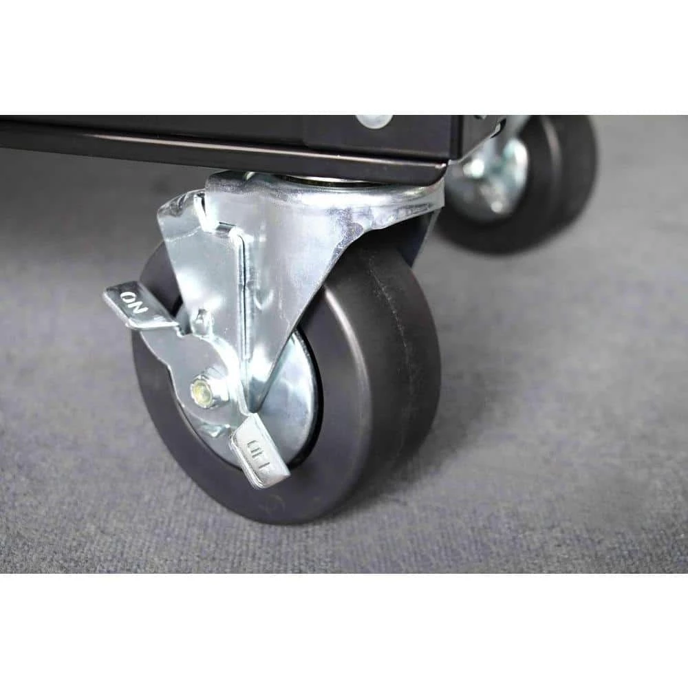 Husky 33 in. W 4-Drawer Mechanics Tool Utility Cart in Gloss Black 8 Husky 33 in. W 4-Drawer Mechanics Tool Utility Cart in Gloss Black - Image 6