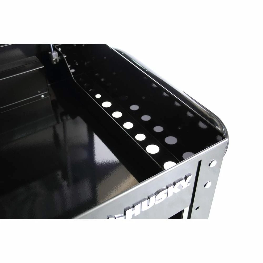 Husky 33 in. W 4-Drawer Mechanics Tool Utility Cart in Gloss Black 14 Husky 33 in. W 4-Drawer Mechanics Tool Utility Cart in Gloss Black - Image 12