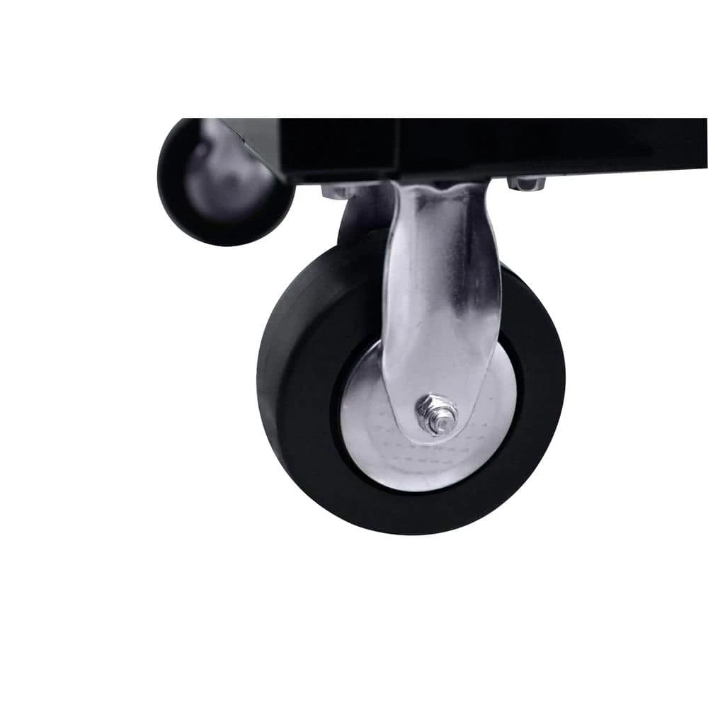 Husky 46 in.W x 51 in. D Standard Duty 9-Drawer Mobile Workbench with Solid Top Full Length Extension Table in Black 16 Husky 46 in.W x 51 in. D Standard Duty 9-Drawer Mobile Workbench with Solid Top Full Length Extension Table in Black - Image 14