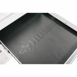 Husky 46 in. W x 24.5 in D Standard Duty 9-Drawer Mobile Workbench Tool Chest with Solid Wood Top in Gloss White 23 Husky 46 in. W x 24.5 in D Standard Duty 9-Drawer Mobile Workbench Tool Chest with Solid Wood Top in Gloss White -Tools Sales gloss white with silver trim husky mobile workbenches hotc4609bj6m 44 1000