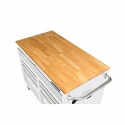 Husky 46 in. W x 24.5 in D Standard Duty 9-Drawer Mobile Workbench Tool Chest with Solid Wood Top in Gloss White 24 Husky 46 in. W x 24.5 in D Standard Duty 9-Drawer Mobile Workbench Tool Chest with Solid Wood Top in Gloss White -Tools Sales gloss white with silver trim husky mobile workbenches hotc4609bj6m fa 1000