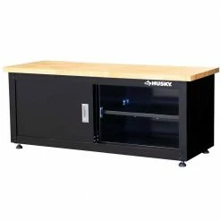 Husky Steel Storage Bench in Black (48 in. W x 20 in. H x 18 in. D) -Tools Sales glossy husky free standing cabinets g4802b us 4f 1000