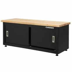 Husky Steel Storage Bench in Black (48 in. W x 20 in. H x 18 in. D)