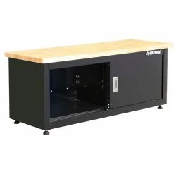 Husky Steel Storage Bench in Black (48 in. W x 20 in. H x 18 in. D) -Tools Sales glossy husky free standing cabinets g4802b us a0 1000