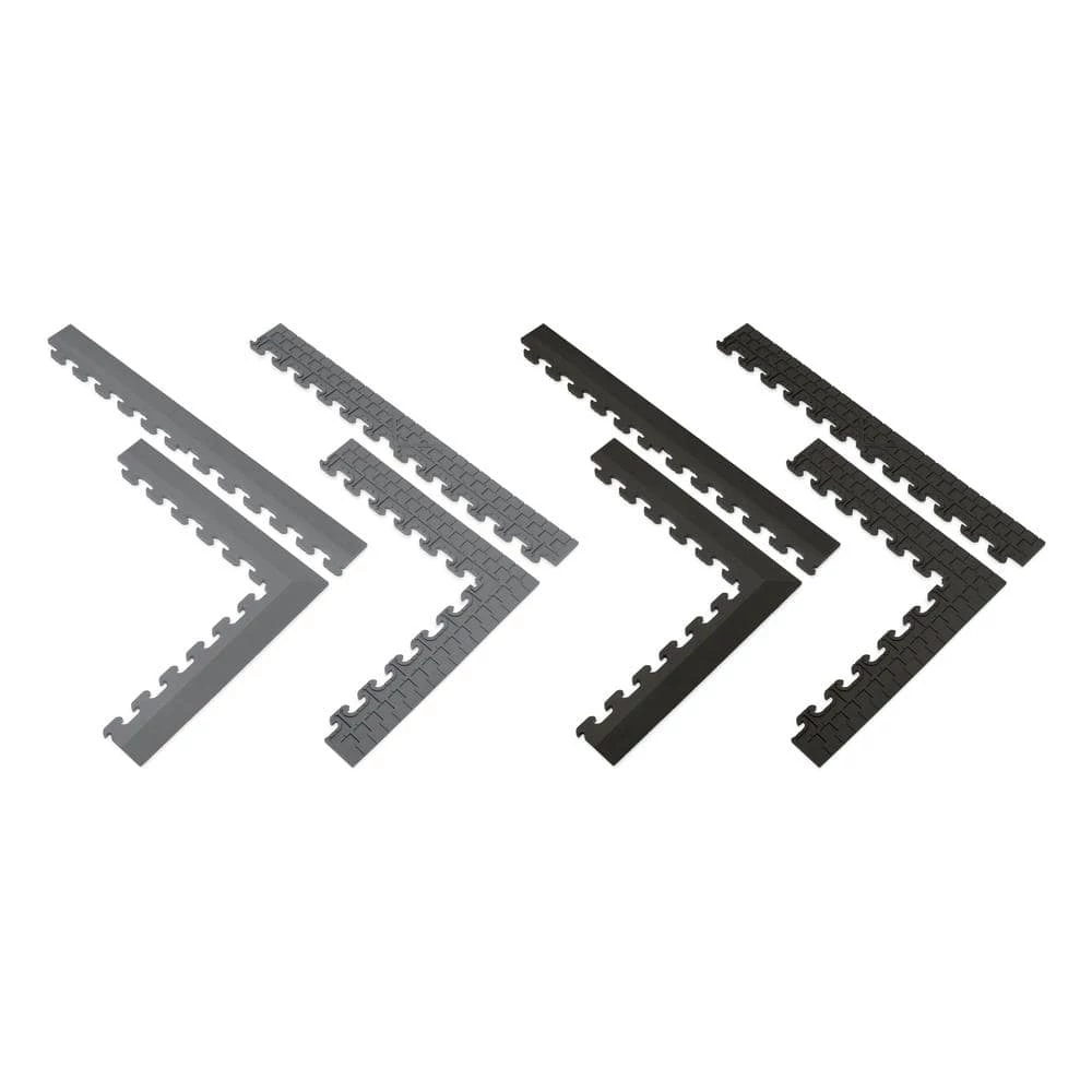 Husky 18.4 in. x 18.4 in. Gray Commercial PVC Garage Flooring Trim Kit 9 Husky 18.4 in. x 18.4 in. Gray Commercial PVC Garage Flooring Trim Kit - Image 7