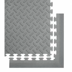 Husky 18.4 in. x 18.4 in. Gray Commercial PVC Garage Flooring Trim Kit 16 Husky 18.4 in. x 18.4 in. Gray Commercial PVC Garage Flooring Trim Kit -Tools Sales gray husky garage flooring tiles hdtkdg 4f 1000