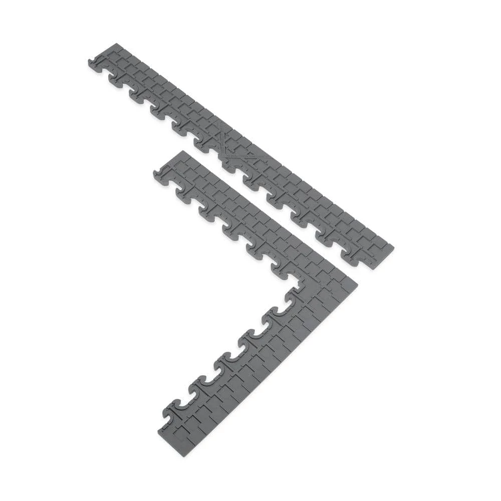 Husky 18.4 in. x 18.4 in. Gray Commercial PVC Garage Flooring Trim Kit 5 Husky 18.4 in. x 18.4 in. Gray Commercial PVC Garage Flooring Trim Kit - Image 3