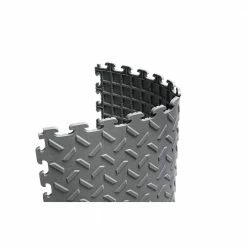 Husky 18.4 in. x 18.4 in. Gray PVC Garage Flooring Tile (6-Pack) -Tools Sales gray husky garage flooring tiles hdtrp6dg 77 1000