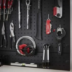 Husky Steel Pegboard Set in Black (28 in. W x 23.5 in H) for Heavy Duty Welded Steel Garage Storage System -Tools Sales husky black husky pegboards hsl0222 4f 1000