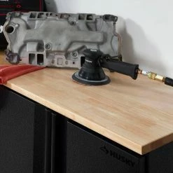 Husky Pro Duty Welded 20-Gauge Steel 2-Door Garage Base Cabinet in Black LINE-X (28 in. W x 33 in. H x 21.5 in. D) -Tools Sales husky black linex husky free standing cabinets htc1000001 lx 1d 1000