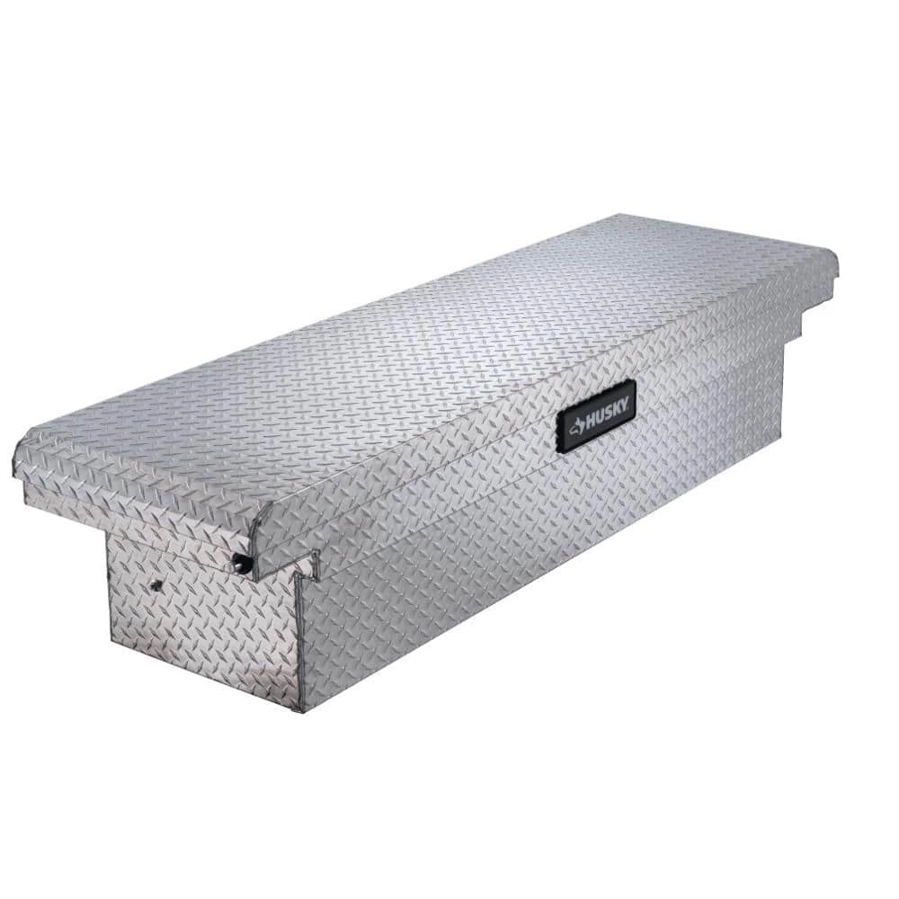 Husky 71.36 in. Diamond Plate Aluminum Full Size Crossbed Truck Tool Box 3 Husky 71.36 in. Diamond Plate Aluminum Full Size Crossbed Truck Tool Box