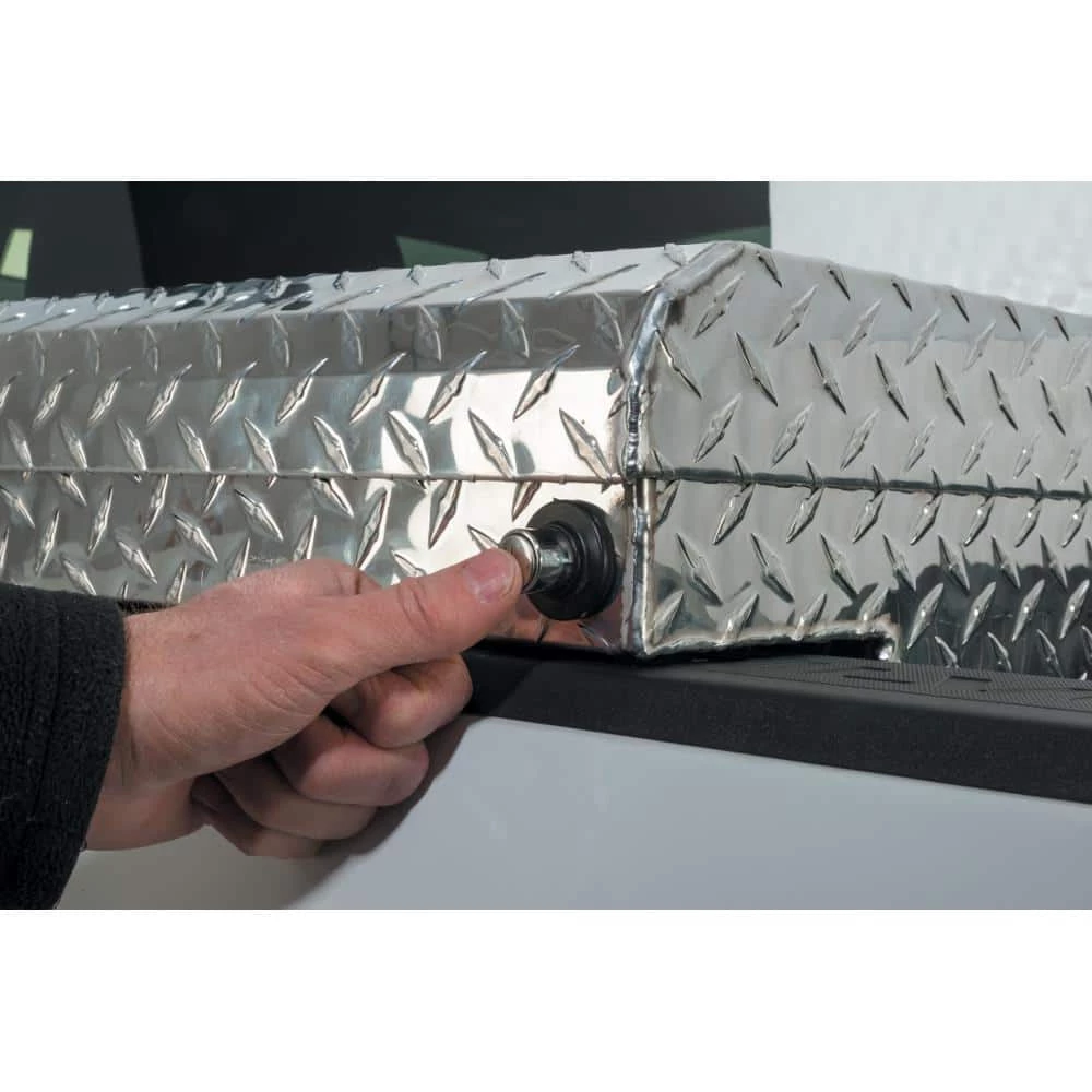 Husky 71.36 in. Diamond Plate Aluminum Full Size Crossbed Truck Tool Box 6 Husky 71.36 in. Diamond Plate Aluminum Full Size Crossbed Truck Tool Box - Image 4