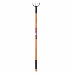 Husky 51 in. L 4-Tine Wood Handle Cultivator with Grip