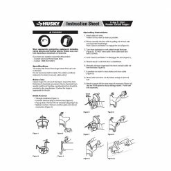 Husky 1/4 in. x 25 ft. Power Drum Auger -Tools Sales husky drain snakes 82 967 111 1f 1000