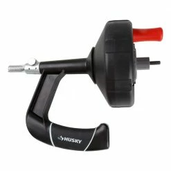 Husky 1/4 in. x 25 ft. Power Drum Auger -Tools Sales husky drain snakes 82 967 111 4f 1000