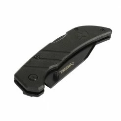 Husky 3 in. Sharpener and Nylon Handle Sporting 3 in. Steel Clip Point Straight Edge Folding Knife Tactical Knife -Tools Sales husky folding knives 90650 4f 1000