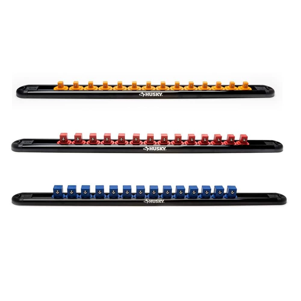 Husky Magnetic Rail Socket Holder Set (3-Piece) 3 Husky Magnetic Rail Socket Holder Set (3-Piece)
