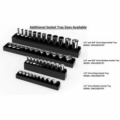 Husky 6.8 in. W Magnetic 1/4 in. Drive Deep Socket Tray Holder, 2-Pack 10 Husky 6.8 in. W Magnetic 1/4 in. Drive Deep Socket Tray Holder, 2-Pack -Tools Sales husky garage cabinet accessories hm14dscktry2pk 4f 1000