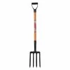 Husky 28 in. Short Wood Handle 4-Tine Spading Fork with D -Grip -Tools Sales husky garden forks 618034 64 1000
