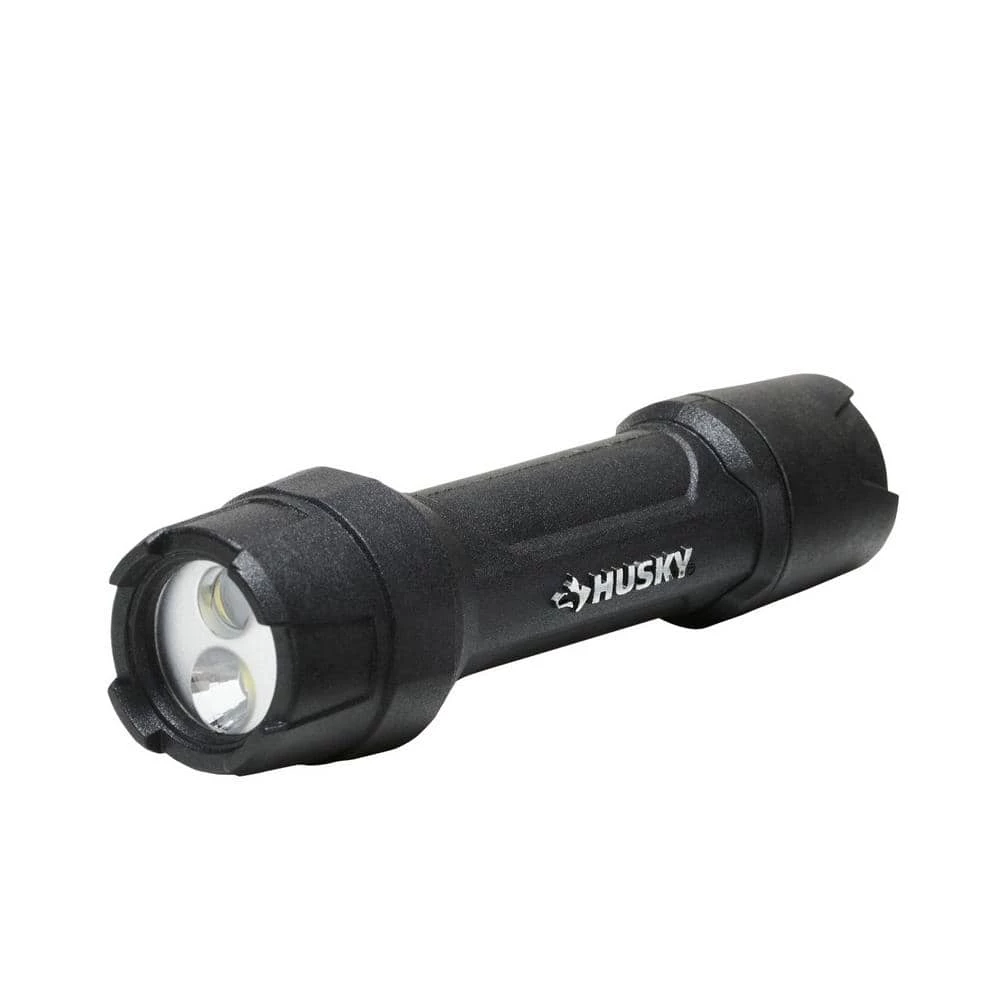 Husky 500 Lumens Tough Stainless Steel Core Multi-Setting LED Flashlight, Impact and Water Resistant with Batteries 3 Husky 500 Lumens Tough Stainless Steel Core Multi-Setting LED Flashlight, Impact and Water Resistant with Batteries