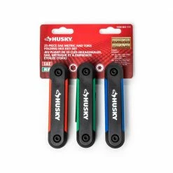 Husky SAE/Metric Folding Hex Key Set With Bonus Torx Set (3-Piece) -Tools Sales husky hex key sets hfhk3pcset 1f 1000