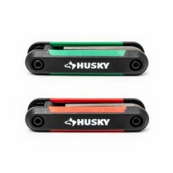 Husky Mini Folding Hex Key Set (9-Piece SAE, 8-Piece MM)