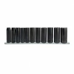 Husky 1/2 in. Drive Deep Metric Impact Socket Set (11-Piece)