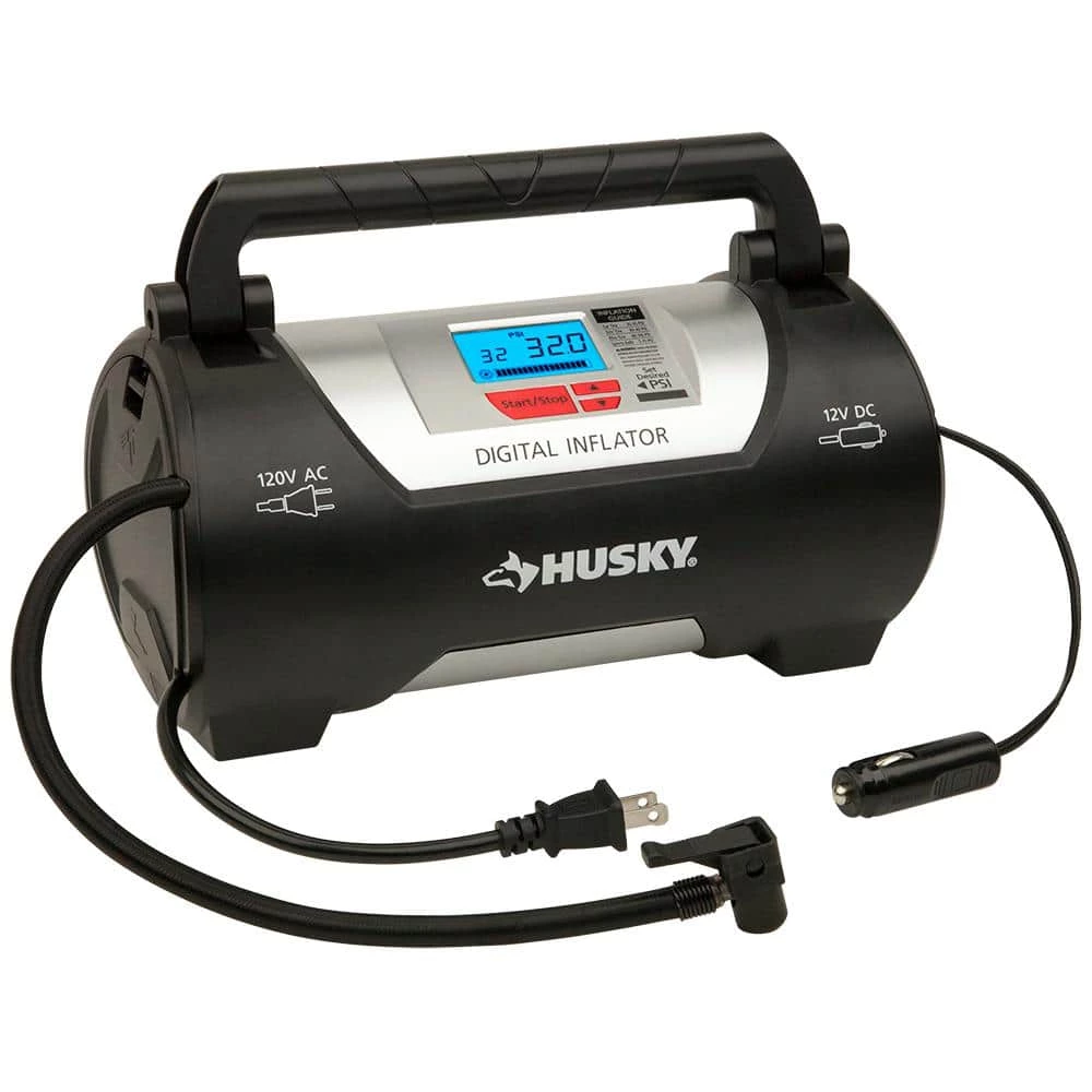 Husky 12/120 Volt Auto and Home Inflator 3 Husky 12/120 Volt Auto and Home Inflator