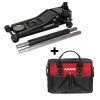 Husky 3-Ton Low Profile Floor Jack with Quick Lift with 12 in. 4 Pocket Zippered Tool Bag -Tools Sales husky jack stands hd0012060012 bd 64 1000